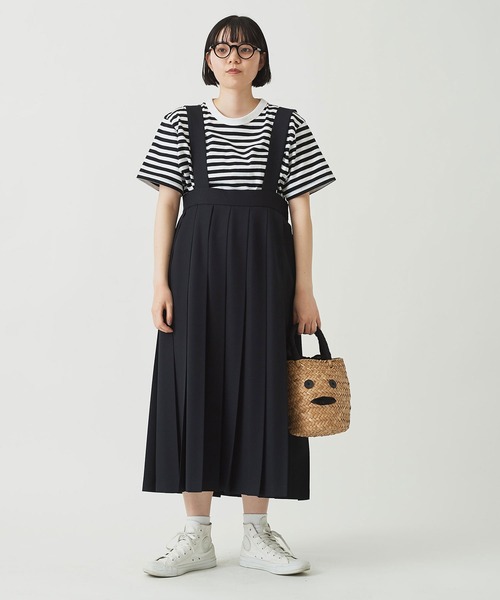 iami アイアムアイインファクト 吊りスカート 黒 プリーツ I am I in fact（アイアムアイインファクト）の「OJO
