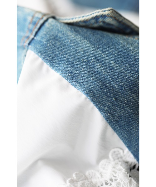 cawaii(カワイイ)の「デニムなのに重さも見た目も超軽量 パーカー風Gジャン(デニムジャケット・レディース・ブルー・FREE)」の19枚目の写真