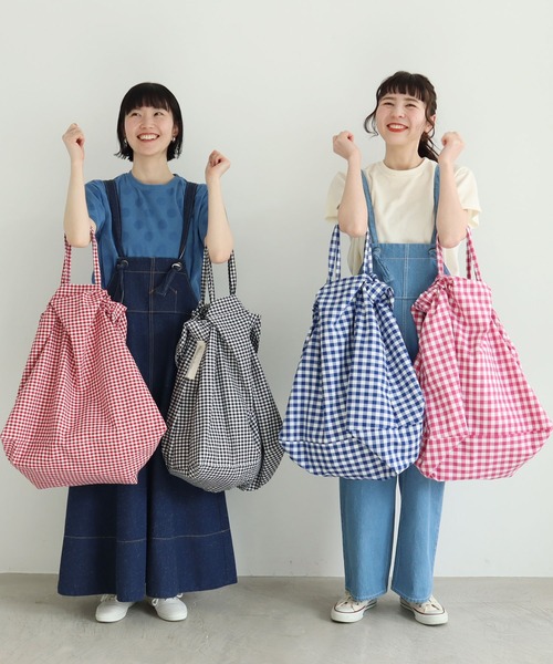 l'atelier du savon（アトリエドサボン）の「T/C 2wayでかバッグ（ショルダーバッグ・レディース・ブラック/ブルー/レッド/ピンク/レッド系その他/ブルー系その他・FREE）」の21枚目の写真