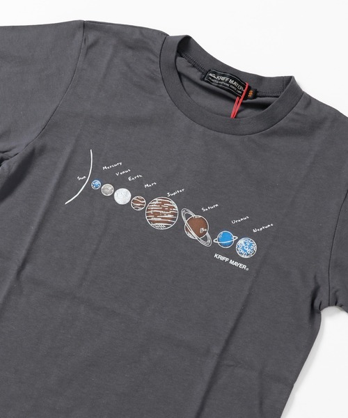KRIFF MAYER Kid's Collection（クリフメイヤーキッズコレクション）の「太陽系TEE（Tシャツ/カットソー・キッズ・パープル/チャコール/ミント/オフホワイト・170/150/130/160/140/120）」の6枚目の写真