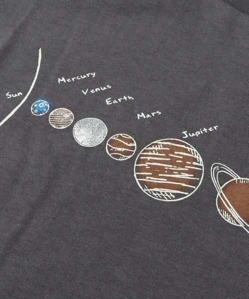 KRIFF MAYER Kid's Collection（クリフメイヤーキッズコレクション）の「太陽系TEE（Tシャツ/カットソー・キッズ・パープル/チャコール/ミント/オフホワイト・170/150/130/160/140/120）」の7枚目の写真