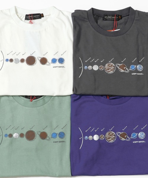 KRIFF MAYER Kid's Collection（クリフメイヤーキッズコレクション）の「太陽系TEE（Tシャツ/カットソー・キッズ・パープル/チャコール/ミント/オフホワイト・170/150/130/160/140/120）」の12枚目の写真