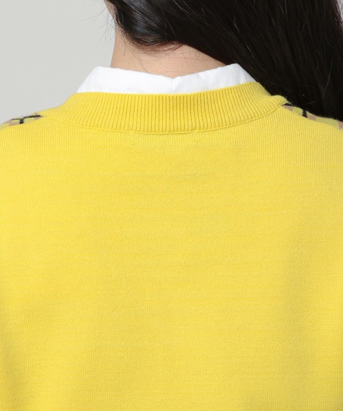 ALAND（エーランド）の「3.3Field Trip／ツートーンアーガイルベスト  2277661（ベスト・レディース・ネイビー/イエロー・FREE）」の13枚目の写真
