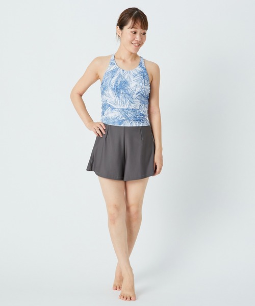Julier Yoga and Relax（ジュリエヨガアンドリラックス）の「Julier Sunreflectionショートパンツ/水着・水陸両用・吸水速乾・UVカット（水着・レディース・カーキ/グレー・0/1）」の6枚目の写真