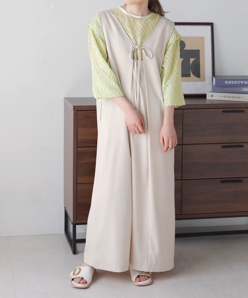 Bab(バブ)の「ジャガードシアー2WAYブラウス(シャツ/ブラウス・レディース・ライトグリーン/ブラック/アイボリー/グリーン・M)」の20枚目の写真