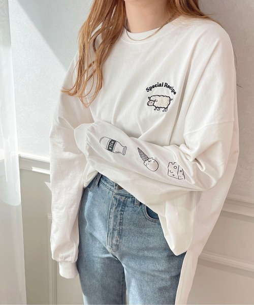 apres jour(アプレジュール)の「アソートアニマルロンT【ZOZOTOWN限定アイテム】(Tシャツ/カットソー・レディース・ライトブルー/オフホワイト/ホワイト系その他/ライトピンク・X-LARGE/フリー)」の2枚目の写真