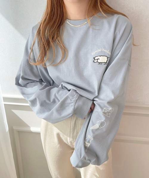 apres jour(アプレジュール)の「アソートアニマルロンT【ZOZOTOWN限定アイテム】(Tシャツ/カットソー・レディース・ライトブルー/オフホワイト/ホワイト系その他/ライトピンク・X-LARGE/フリー)」の3枚目の写真