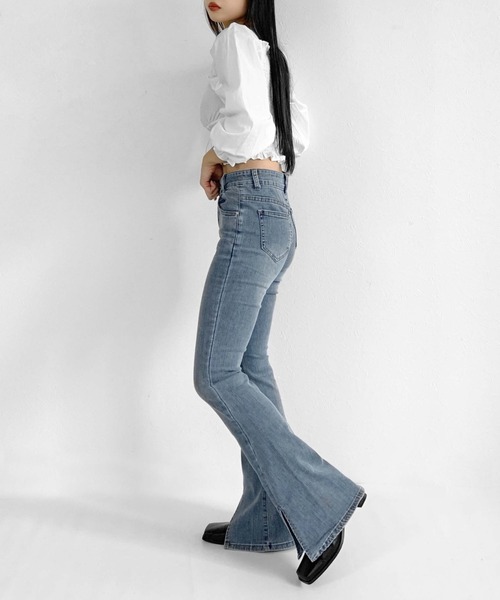 LVEU.(ラブユ.)の「Waist ribbon design blouse / ウエストリボンデザインブラウス(シャツ/ブラウス・レディース・ホワイト/ブラック・FREE)」の12枚目の写真
