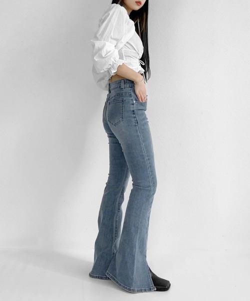 LVEU.(ラブユ.)の「Waist ribbon design blouse / ウエストリボンデザインブラウス(シャツ/ブラウス・レディース・ホワイト/ブラック・FREE)」の8枚目の写真