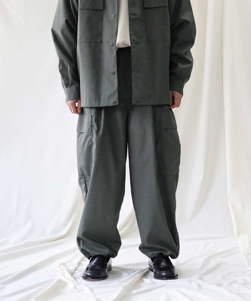 BACK NUMBER(バックナンバー)の「【接触冷感】【BACK NUMBER】「COOL」ワイドカーゴパンツ(カーゴパンツ・メンズ・ブラック/オリーブ・M/S/L)」の8枚目の写真