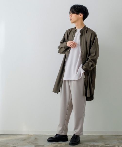 improves(インプローブス)の「【improves】ロング丈 オーバーサイズ バンドカラー 長袖シャツ(シャツ/ブラウス・メンズ・ホワイト/ブラック/グレイッシュベージュ/ダークブラウン・LARGE/MEDIUM)」の20枚目の写真