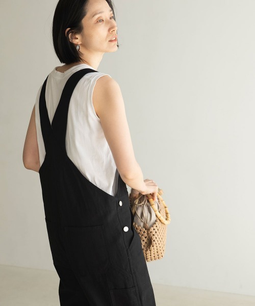 marjour(マージュール)の「TWILL SALOPETTO(サロペット/オーバーオール・レディース・ブラック・M)」の9枚目の写真