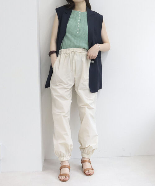 fredy repit（フレディレピ）の「ナイロンジョガーパンツ（その他パンツ・レディース・オリーブ/ブルー/アイボリー・38）」の4枚目の写真