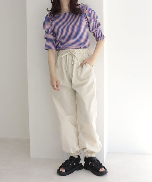 fredy repit（フレディレピ）の「ナイロンジョガーパンツ（その他パンツ・レディース・オリーブ/ブルー/アイボリー・38）」の9枚目の写真