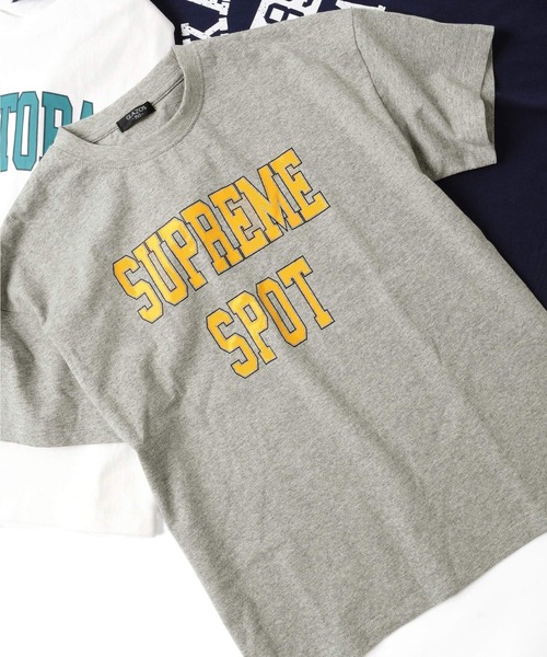 GLAZOS(グラソス)の「OE天竺・ドロップショルダーアソートカレッジ半袖Tシャツ(Tシャツ/カットソー・キッズ・ホワイト/ネイビー/グレー・130cm/140cm/150cm/160cm/170cm)」の2枚目の写真