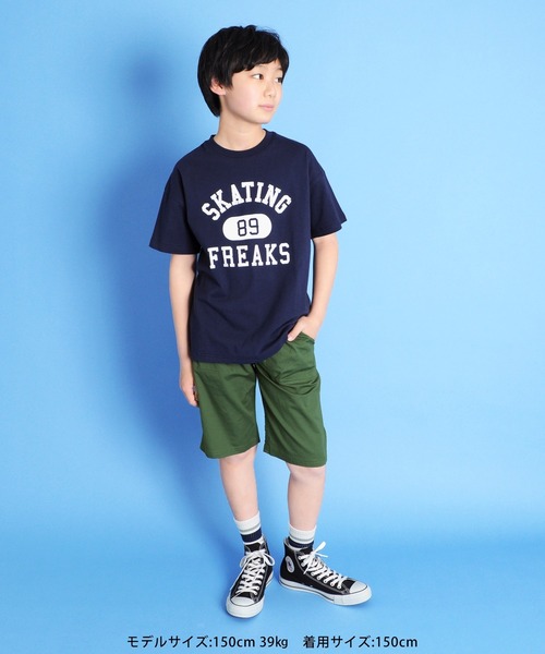 GLAZOS(グラソス)の「OE天竺・ドロップショルダーアソートカレッジ半袖Tシャツ(Tシャツ/カットソー・キッズ・ホワイト/ネイビー/グレー・130cm/140cm/150cm/160cm/170cm)」の4枚目の写真