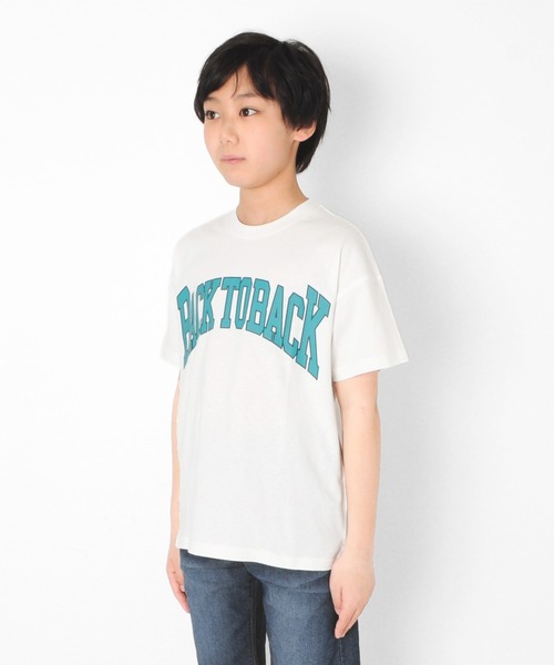 GLAZOS(グラソス)の「OE天竺・ドロップショルダーアソートカレッジ半袖Tシャツ(Tシャツ/カットソー・キッズ・ホワイト/ネイビー/グレー・130cm/140cm/150cm/160cm/170cm)」の17枚目の写真