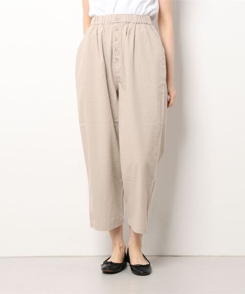 Samansa Mos2（サマンサ モスモス）の「フロントボタン8分丈ストレートパンツ（その他パンツ・レディース・ネイビー/ブラウン/ベージュ・ﾌﾘ-）」の7枚目の写真