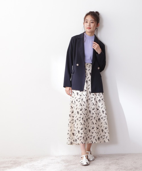 N.(N. Natural Beauty Basic)(エヌエヌナチュラルビューティーベーシック)の「◆ペイントプリントAラインスカート(スカート・レディース・グリーン系その他/ホワイト系その他/ブラック系その他・MEDIUM)」の17枚目の写真