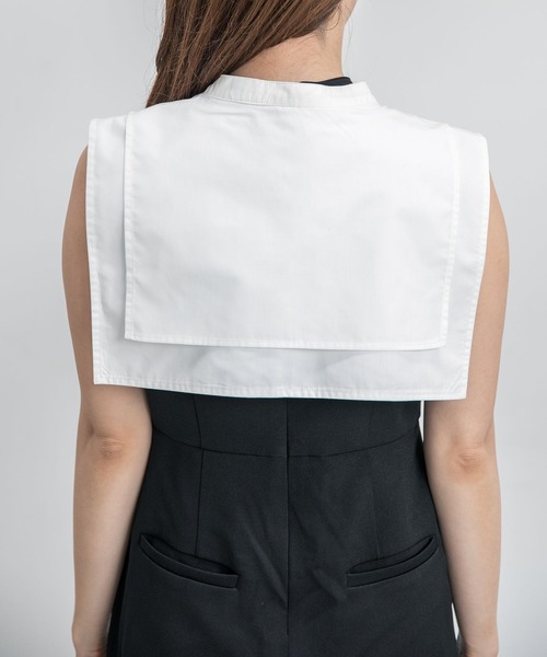 mysty woman(ミスティウーマン)の「ツケエリワイドオールインワン 288365(つなぎ/オールインワン・レディース・ブラック/アイボリー・SMALL/MEDIUM)」の11枚目の写真