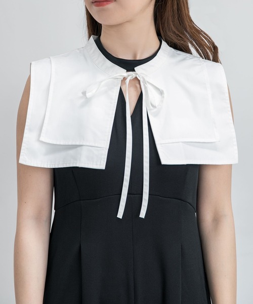 mysty woman(ミスティウーマン)の「ツケエリワイドオールインワン 288365(つなぎ/オールインワン・レディース・ブラック/アイボリー・SMALL/MEDIUM)」の12枚目の写真