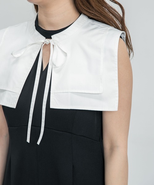 mysty woman(ミスティウーマン)の「ツケエリワイドオールインワン 288365(つなぎ/オールインワン・レディース・ブラック/アイボリー・SMALL/MEDIUM)」の13枚目の写真