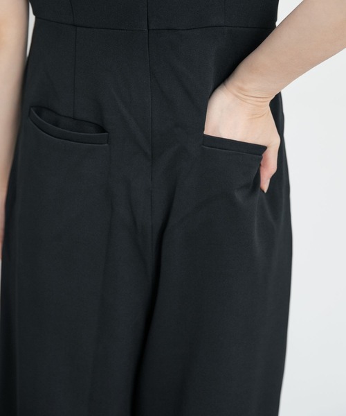 mysty woman(ミスティウーマン)の「ツケエリワイドオールインワン 288365(つなぎ/オールインワン・レディース・ブラック/アイボリー・SMALL/MEDIUM)」の19枚目の写真