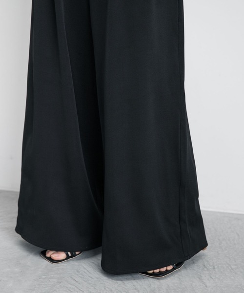 mysty woman(ミスティウーマン)の「ツケエリワイドオールインワン 288365(つなぎ/オールインワン・レディース・ブラック/アイボリー・SMALL/MEDIUM)」の20枚目の写真