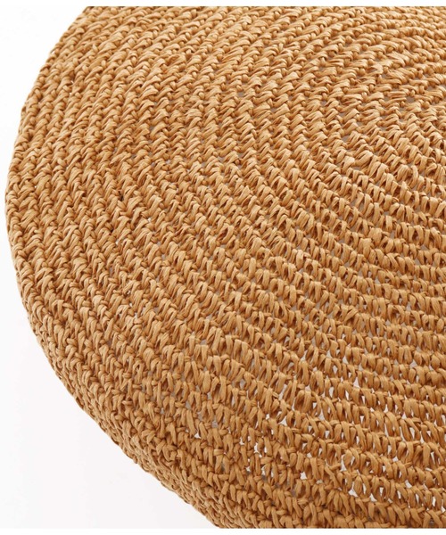 Settimissimo（セッティミッシモ）の「ペーパーコマ編みベレー帽（ハンチング/ベレー帽・レディース・キャメル/ブラック・FREE）」の4枚目の写真