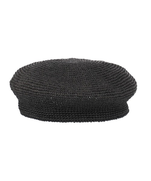 Settimissimo（セッティミッシモ）の「ペーパーコマ編みベレー帽（ハンチング/ベレー帽・レディース・キャメル/ブラック・FREE）」の6枚目の写真