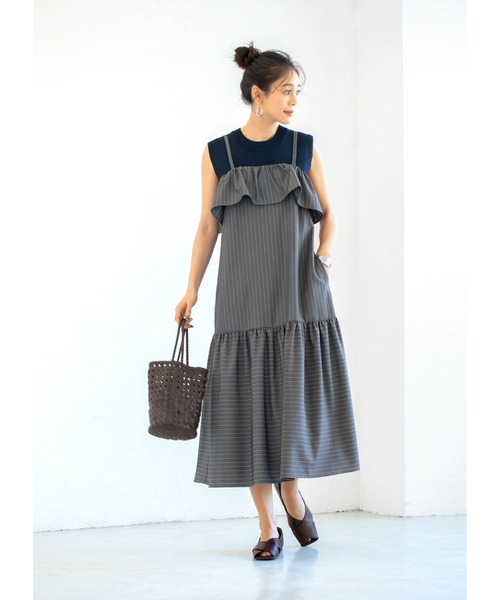 STYLE DELI（スタイルデリ）の「涼感ノースリーブニットトップス（ニット/セーター・レディース・ブラック/ネイビー/ロイヤルブルー/ピンク・MEDIUM）」の7枚目の写真