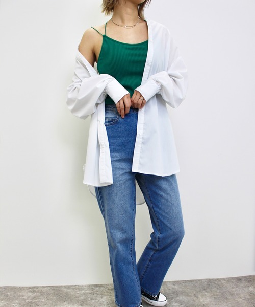 MLI'A（エムリア）の「パット付キャミソール（キャミソール・レディース・アイボリー/ブラック/グリーン・M）」の4枚目の写真