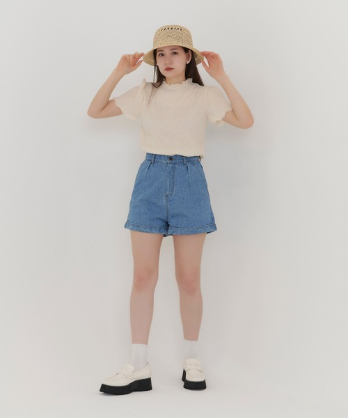 TINA：JOJUN（ティーナジョジュン）の「楊柳 バックリボントップス TINA：JOJUN（シャツ/ブラウス・レディース・ブラック/イエロー/アイボリー・M）」の2枚目の写真