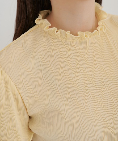 TINA：JOJUN（ティーナジョジュン）の「楊柳 バックリボントップス TINA：JOJUN（シャツ/ブラウス・レディース・ブラック/イエロー/アイボリー・M）」の7枚目の写真