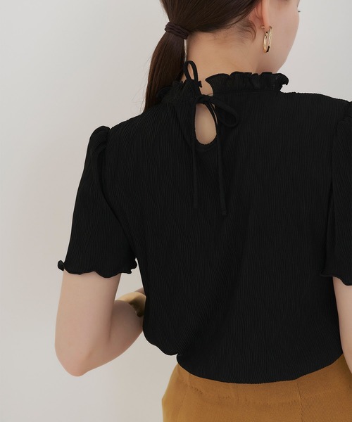 TINA：JOJUN（ティーナジョジュン）の「楊柳 バックリボントップス TINA：JOJUN（シャツ/ブラウス・レディース・ブラック/イエロー/アイボリー・M）」の20枚目の写真