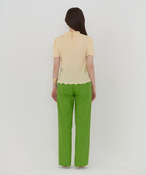 TINA：JOJUN（ティーナジョジュン）の「楊柳 バックリボントップス TINA：JOJUN（シャツ/ブラウス・レディース・ブラック/イエロー/アイボリー・M）」の13枚目の写真