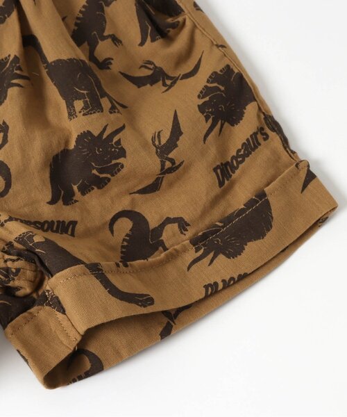 Ampersand（アンパサンド）の「版画風恐竜総柄前あきパジャマ（ルームウェア/パジャマ・キッズ・グレー/カーキ/キャメル・100/130/90/110/120/140/80）」の17枚目の写真