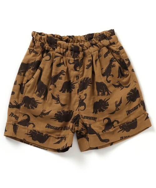 Ampersand（アンパサンド）の「版画風恐竜総柄前あきパジャマ（ルームウェア/パジャマ・キッズ・グレー/カーキ/キャメル・100/130/90/110/120/140/80）」の5枚目の写真