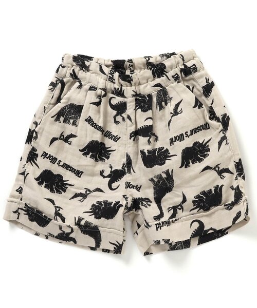 Ampersand（アンパサンド）の「版画風恐竜総柄前あきパジャマ（ルームウェア/パジャマ・キッズ・グレー/カーキ/キャメル・100/130/90/110/120/140/80）」の7枚目の写真