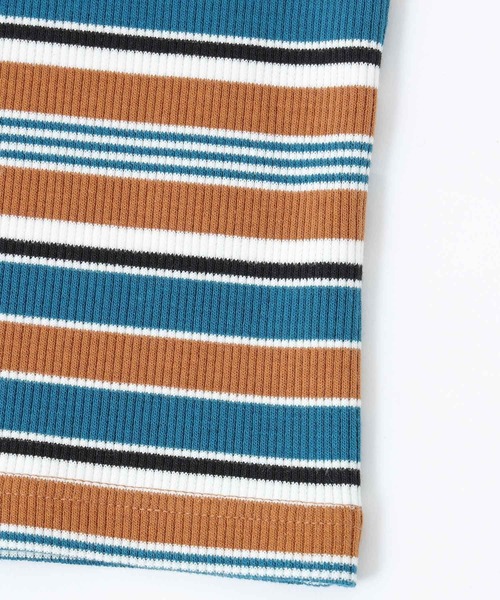 X-girl(エックスガール)の「STRIPED S/S BABY POLO SHIRT(ポロシャツ・レディース・ブラック/ブラウン/バーガンディー・S/M)」の9枚目の写真