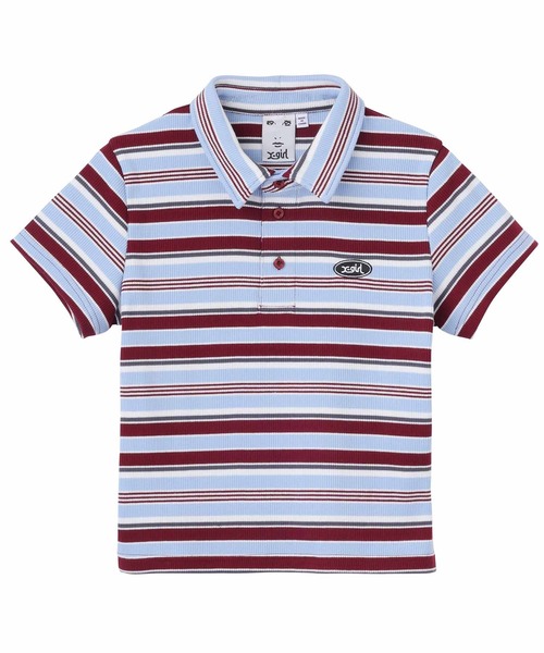 X-girl(エックスガール)の「STRIPED S/S BABY POLO SHIRT(ポロシャツ・レディース・ブラック/ブラウン/バーガンディー・S/M)」の12枚目の写真