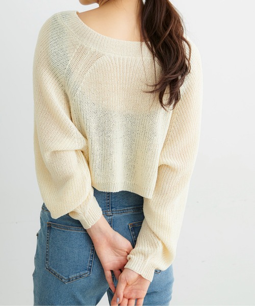 FREE'S MART（フリーズマート）の「◇短丈ニットボレロ（カーディガン/ボレロ・レディース・ホワイト/ブラック/ライトグリーン・FREE）」の7枚目の写真