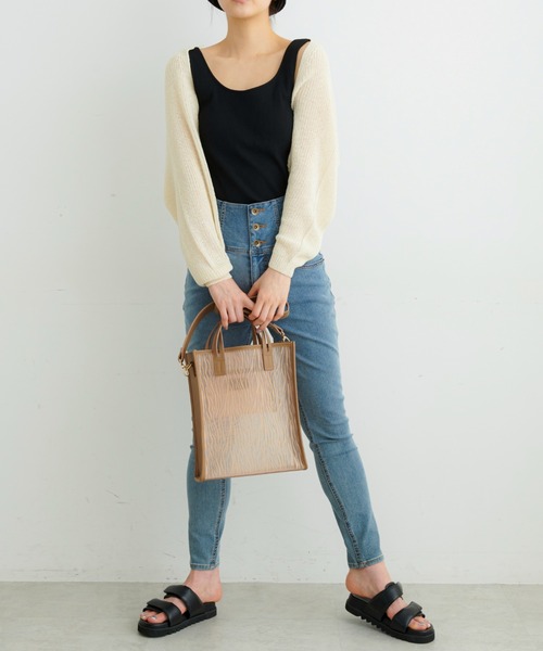 FREE'S MART（フリーズマート）の「◇短丈ニットボレロ（カーディガン/ボレロ・レディース・ホワイト/ブラック/ライトグリーン・FREE）」の14枚目の写真