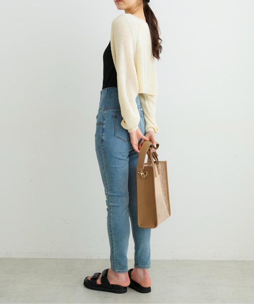 FREE'S MART（フリーズマート）の「◇短丈ニットボレロ（カーディガン/ボレロ・レディース・ホワイト/ブラック/ライトグリーン・FREE）」の12枚目の写真