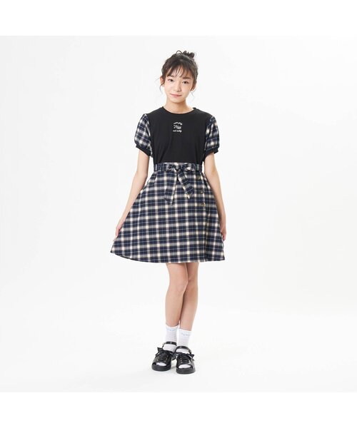 algy（アルジー）の「チェック柄シースルークルーソックス（ソックス/靴下・キッズ・ブラック/ベージュ/オフホワイト・24/21）」の8枚目の写真