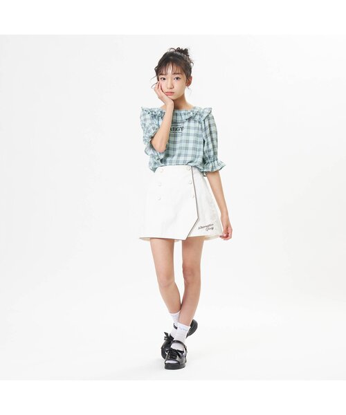 algy（アルジー）の「チェック柄シースルークルーソックス（ソックス/靴下・キッズ・ブラック/ベージュ/オフホワイト・24/21）」の9枚目の写真