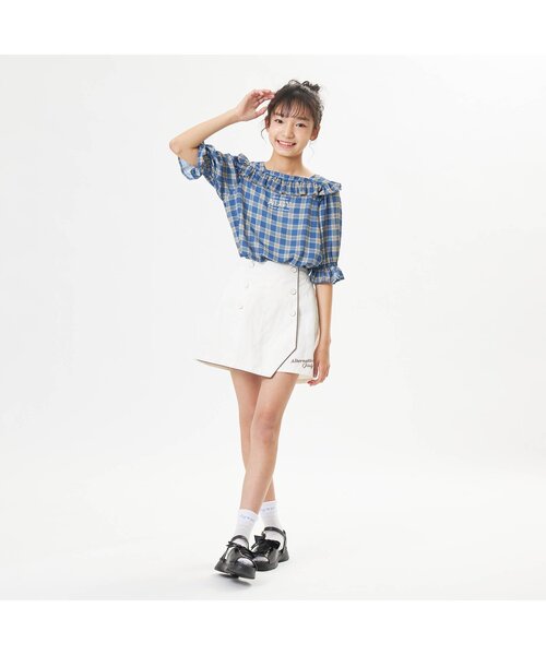 algy（アルジー）の「チェック柄シースルークルーソックス（ソックス/靴下・キッズ・ブラック/ベージュ/オフホワイト・24/21）」の11枚目の写真