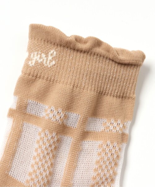 algy（アルジー）の「チェック柄シースルークルーソックス（ソックス/靴下・キッズ・ブラック/ベージュ/オフホワイト・24/21）」の12枚目の写真