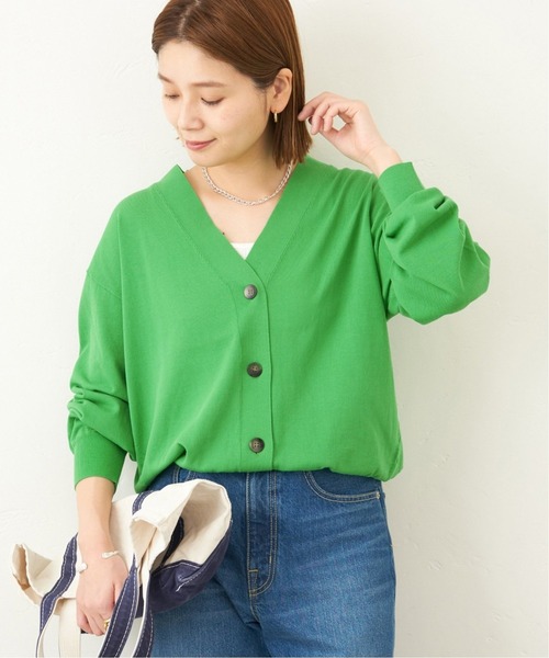 JOURNAL STANDARD(ジャーナルスタンダード)の「《追加2》アイスコットン CROP Vネックカーデ(カーディガン/ボレロ・レディース・ブラック/グリーン/タン・FREE)」の18枚目の写真