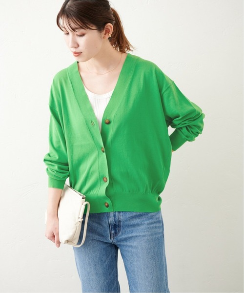 JOURNAL STANDARD(ジャーナルスタンダード)の「《追加2》アイスコットン CROP Vネックカーデ(カーディガン/ボレロ・レディース・ブラック/グリーン/タン・FREE)」の20枚目の写真